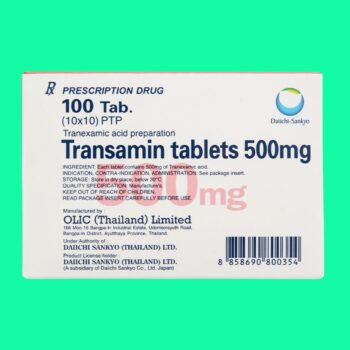 Transamin Tablets 500mg 2 Transamin Tablets 500mg điều trị chảy máu