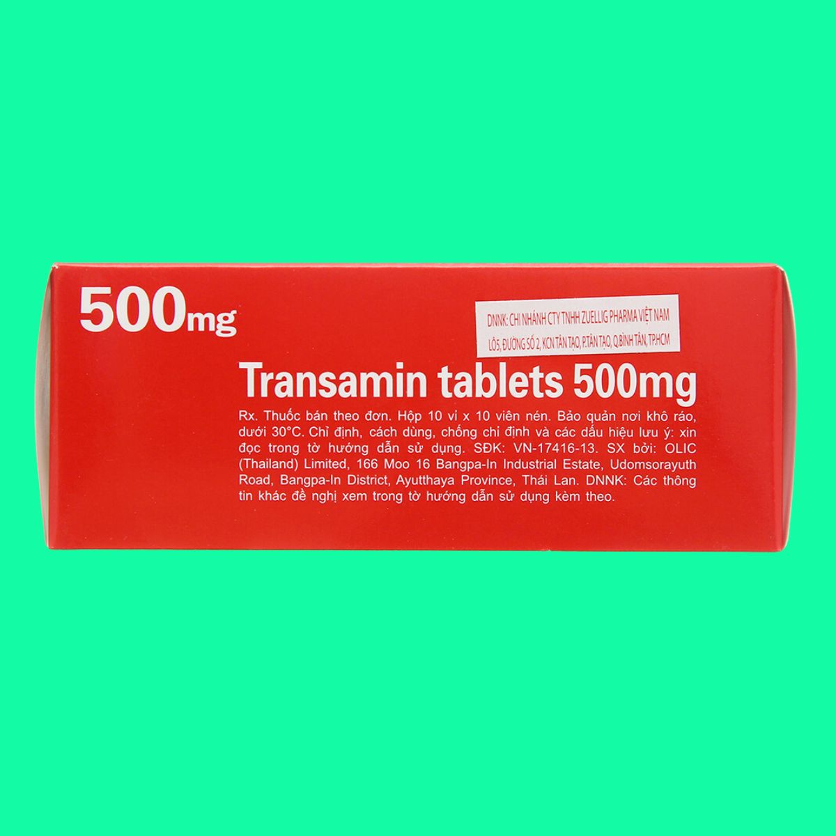 Transamin Tablets 500mg (4) Transamin Tablets 500mg điều trị chảy máu