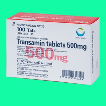 Transamin Tablets 500mg 4 Transamin Tablets 500mg điều trị chảy máu