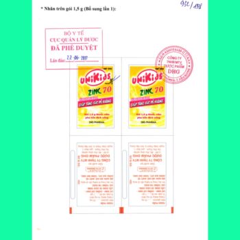 Unikids Zinc 70 10 Unikids Zinc 70 bổ sung kẽm cho trẻ