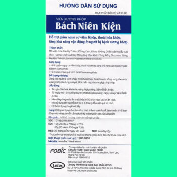 Viên Xương Khớp Bách Niên Kiện