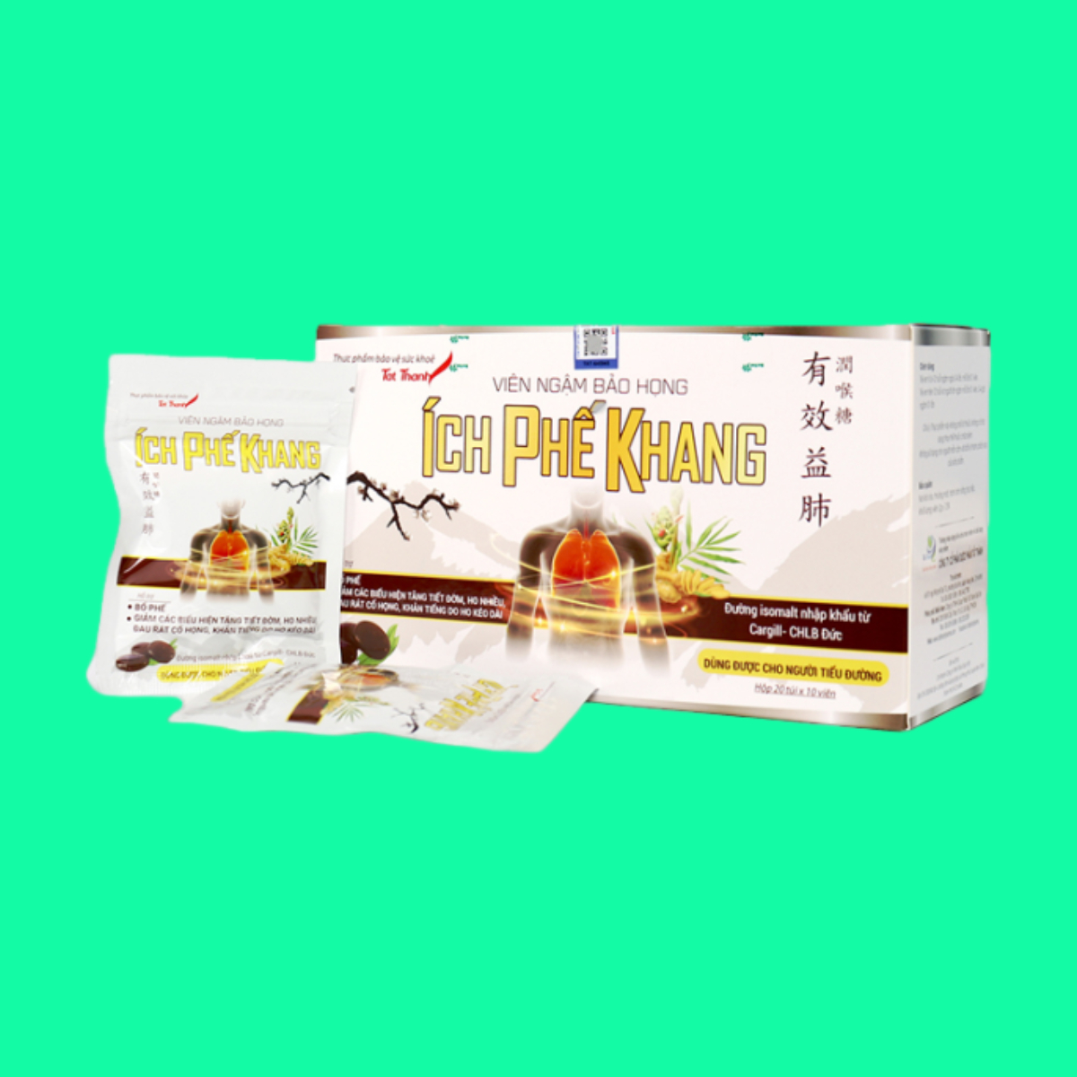 Vien ngam bao hong Ich Phe Khang Viên ngậm bảo họng Ích Phế Khang