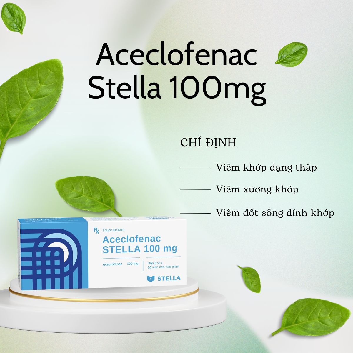 Thuốc Aceclofenac STELLA 100mg