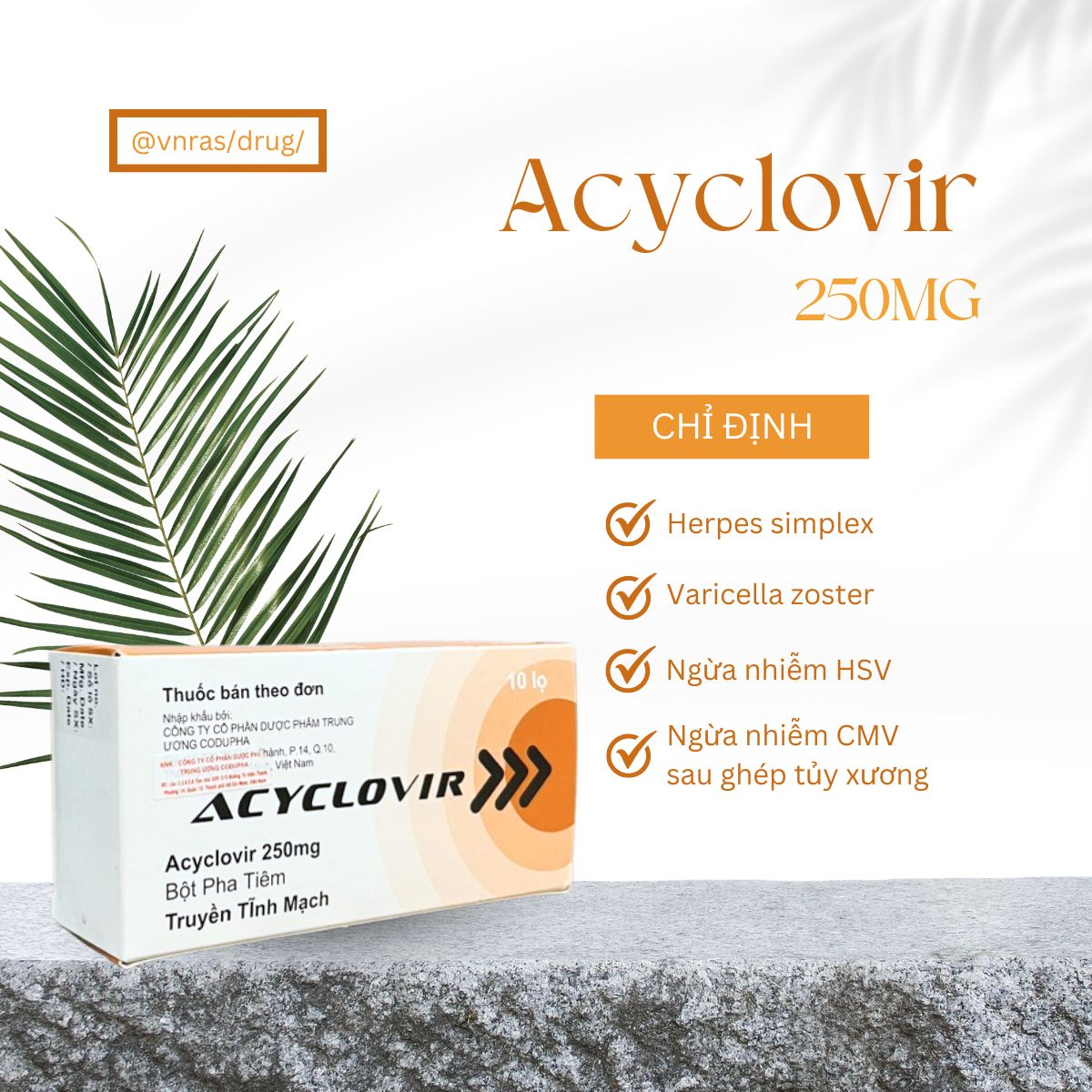 Thuốc Acyclovir 250mg Kievmedpreparat