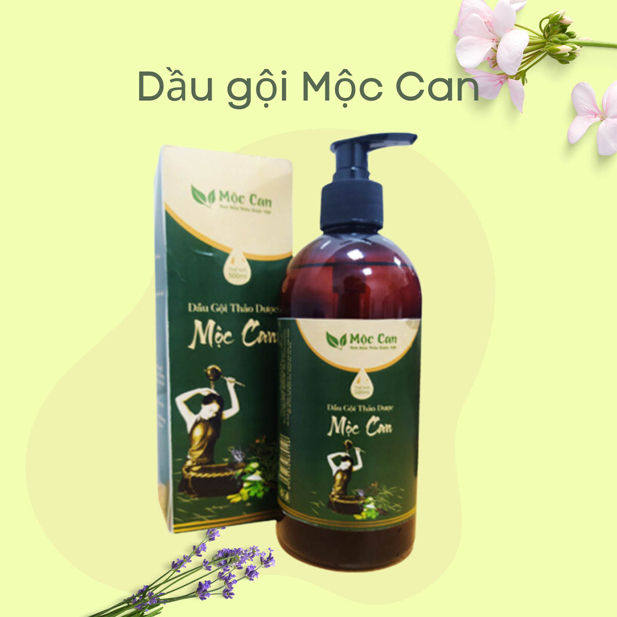 Dầu gội thảo dược thiên nhiên Mộc Can 500ml
