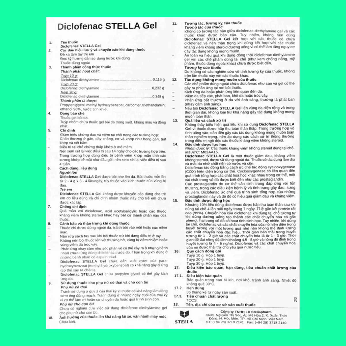 diclofenac-stella-gel-11 Thuốc Diclofenac Stella Gel