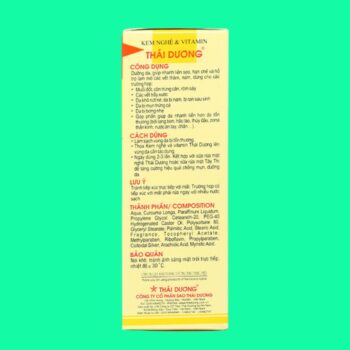 Kem nghệ & vitamin Thái Dương Nano Bạc 5 Kem nghệ Thái Dương Nano Bạc