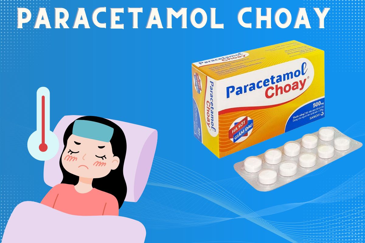 Paracetamol Choay 500mg 12 Paracetamol Choay được cho ra mắt bởi thương hiệu Sanofi