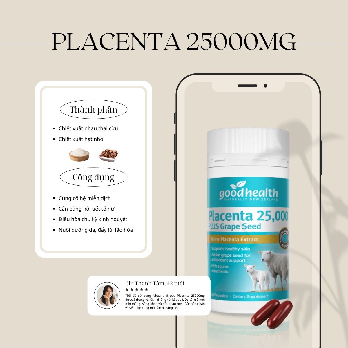 Placenta 25000mg Goodhealth