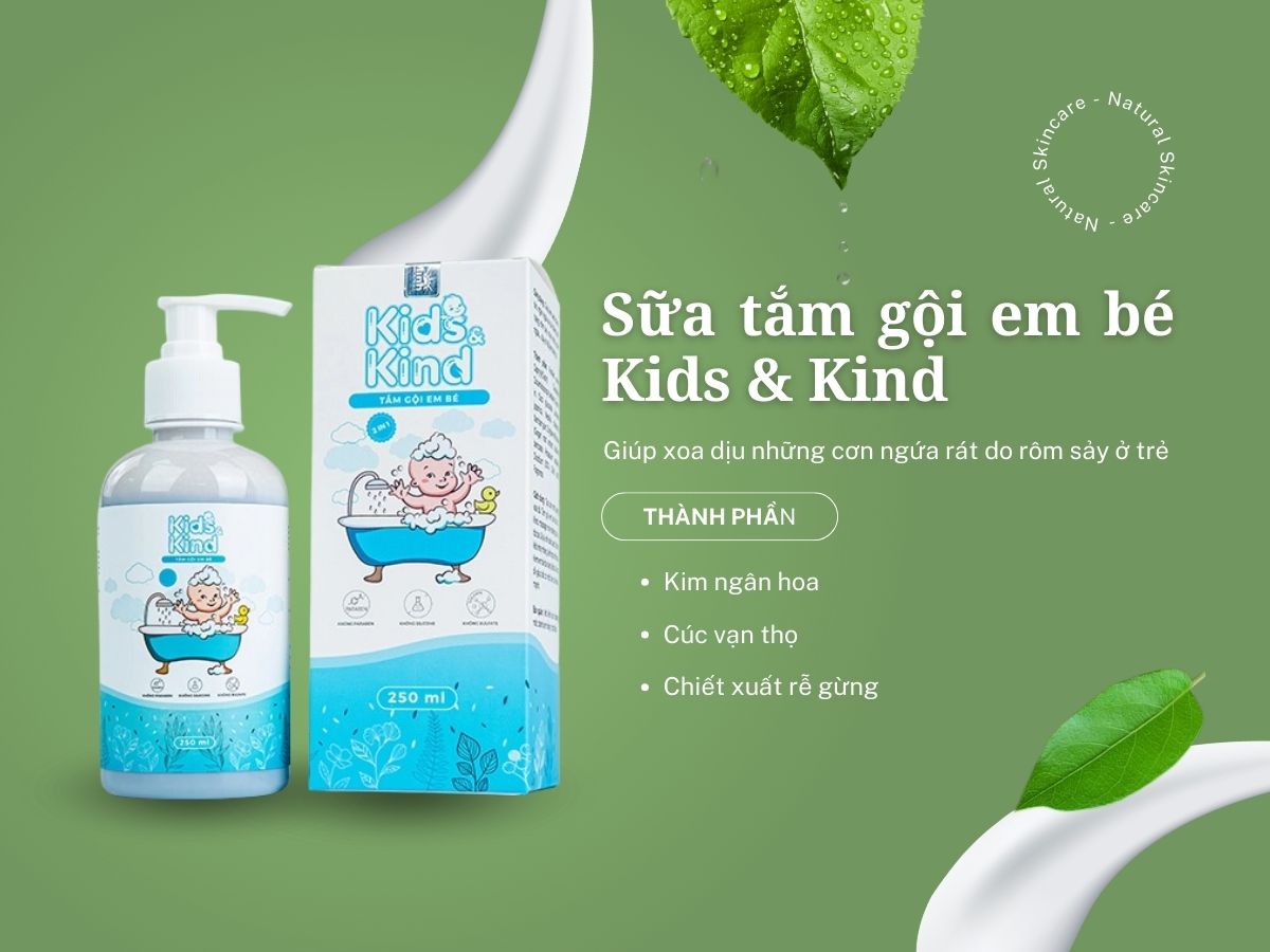 Sữa tắm gội em bé Kids & Kind 9 Sữa tắm gội em bé Kids & Kind