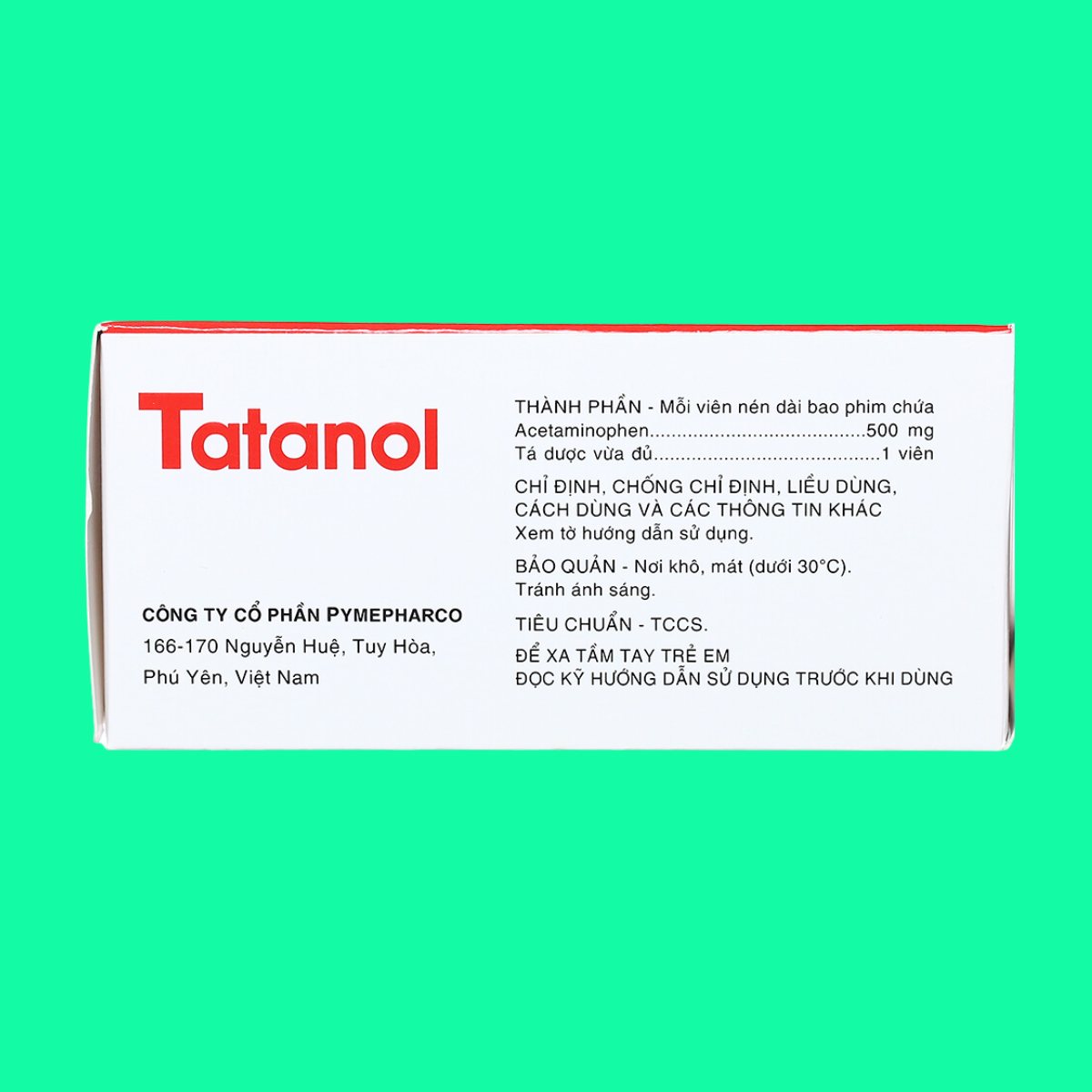 tatanol-500mg-5 Thuốc Tatanol 500mg