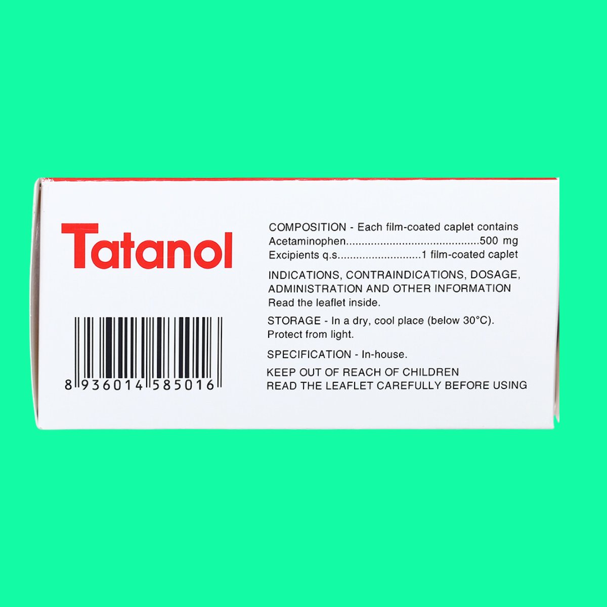 tatanol-500mg-6 Thuốc Tatanol 500mg