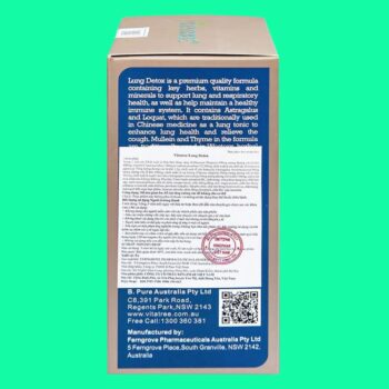 Viên uống thải độc phổi Vitatree Lung Detox Chuẩn Úc