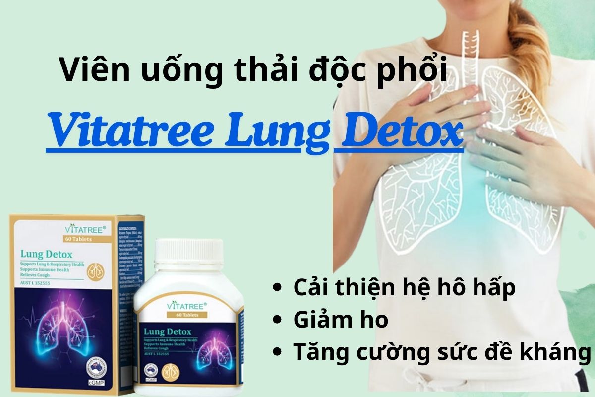 Viên uống thải độc phổi Vitatree Lung Detox Chuẩn Úc