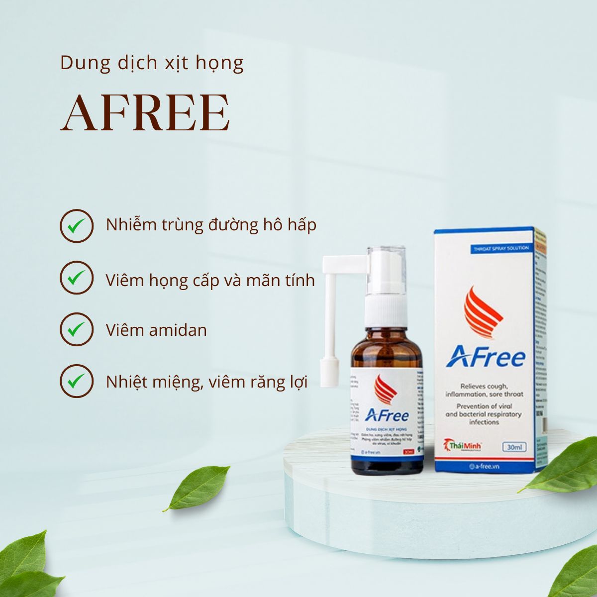 Dung dịch xịt họng Afree 11 Xịt họng Afree Thái Minh