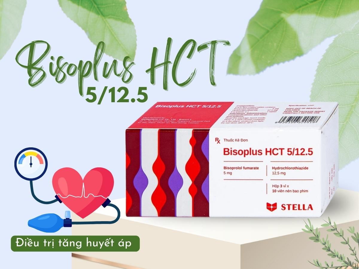 Thuốc Bisoplus HCT 5/12.5 điều trị tăng huyết áp
