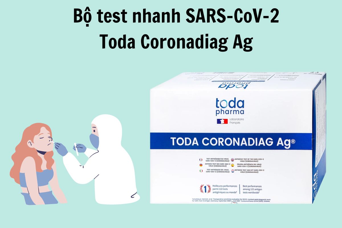 Bộ test nhanh SARS-CoV-2 Toda Coronadiag Ag 10 Bộ test nhanh SARS-CoV-2 Toda Coronadiag Ag có công dụng gì?
