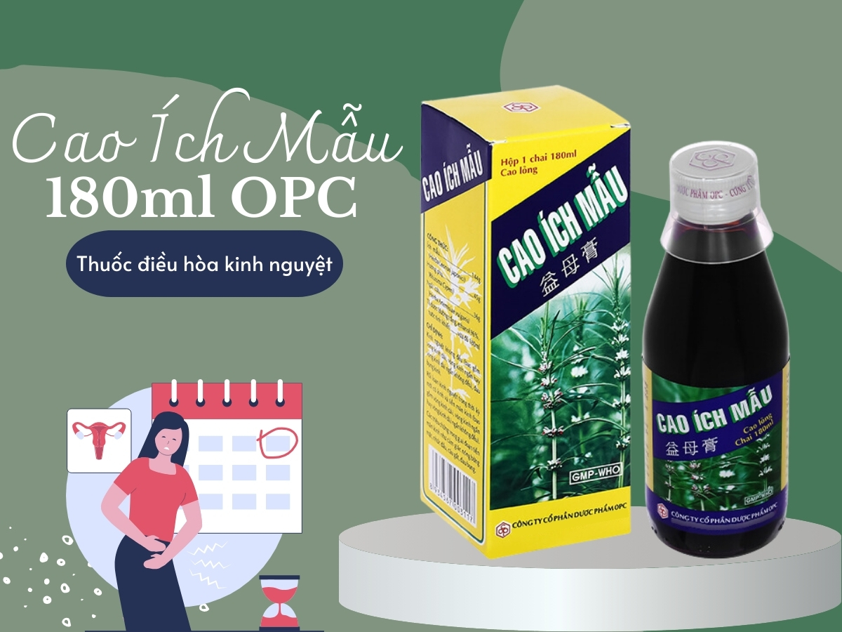 Thuốc Cao Ích Mẫu 180ml OPC giúp điều hòa kinh nguyệt