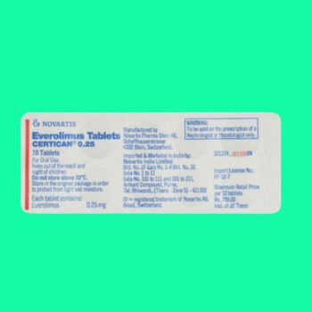 Certican 0.25mg 3 Certican 0.25mg