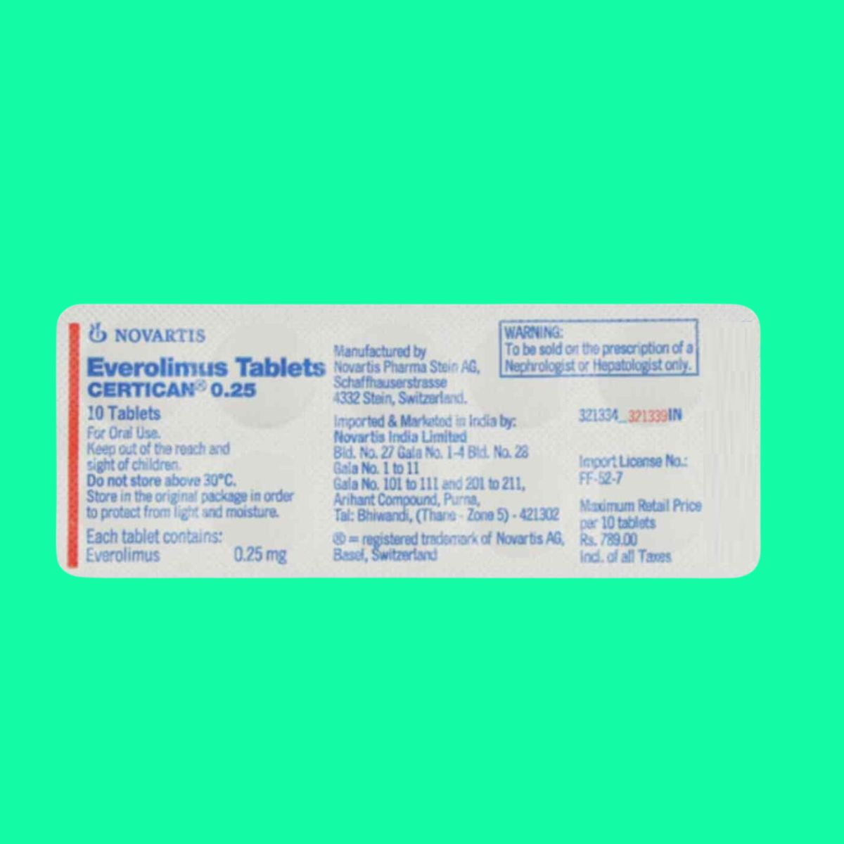 Certican 0.25mg Certican 0.25mg