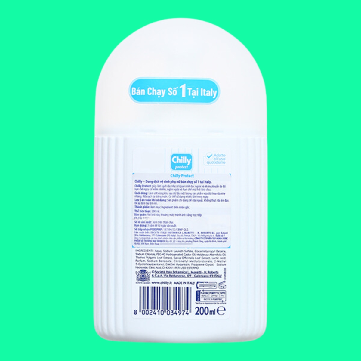 Dung dich ve sinh phu nu Chilly Protect 200ml 1 Dung dịch vệ sinh phụ nữ Chilly Protect 200ml