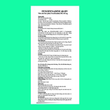 Fexofenadine 60-HV