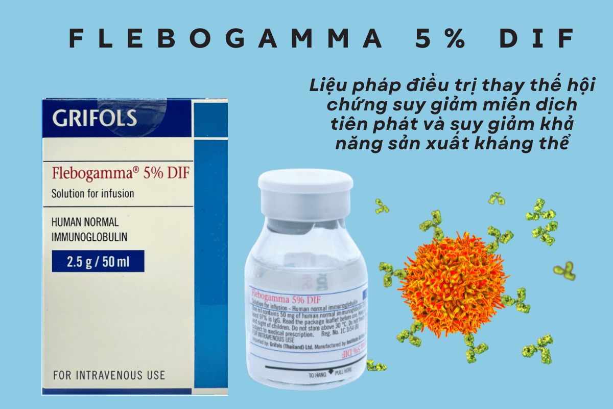 Flebogamma 5% DIF có công dụng gì?