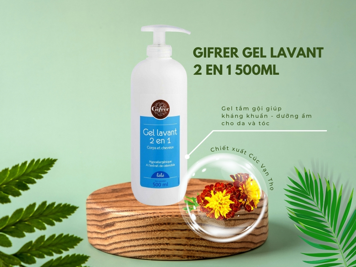 Gifrer Gel Lavant 2 En 1 500ml là gel tắm gội 2 trong 1 cho bé