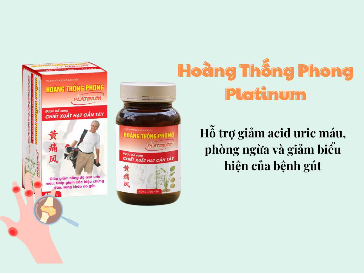 Hoàng Thống Phong Platinum (Hộp 60 viên) - Giải pháp cho người bị gút