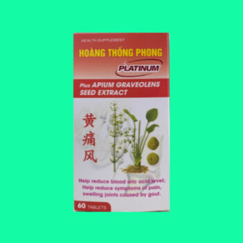 Hoàng Thống Phong Platinum (Hộp 60 viên) - Giải pháp cho người bị gút