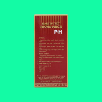 Hoạt huyết thông mạch P/H (Cao lỏng) 6 Thuốc Hoạt huyết thông mạch P/H (Cao lỏng) 250ml - Hỗ trợ tăng cường tuần hoàn não