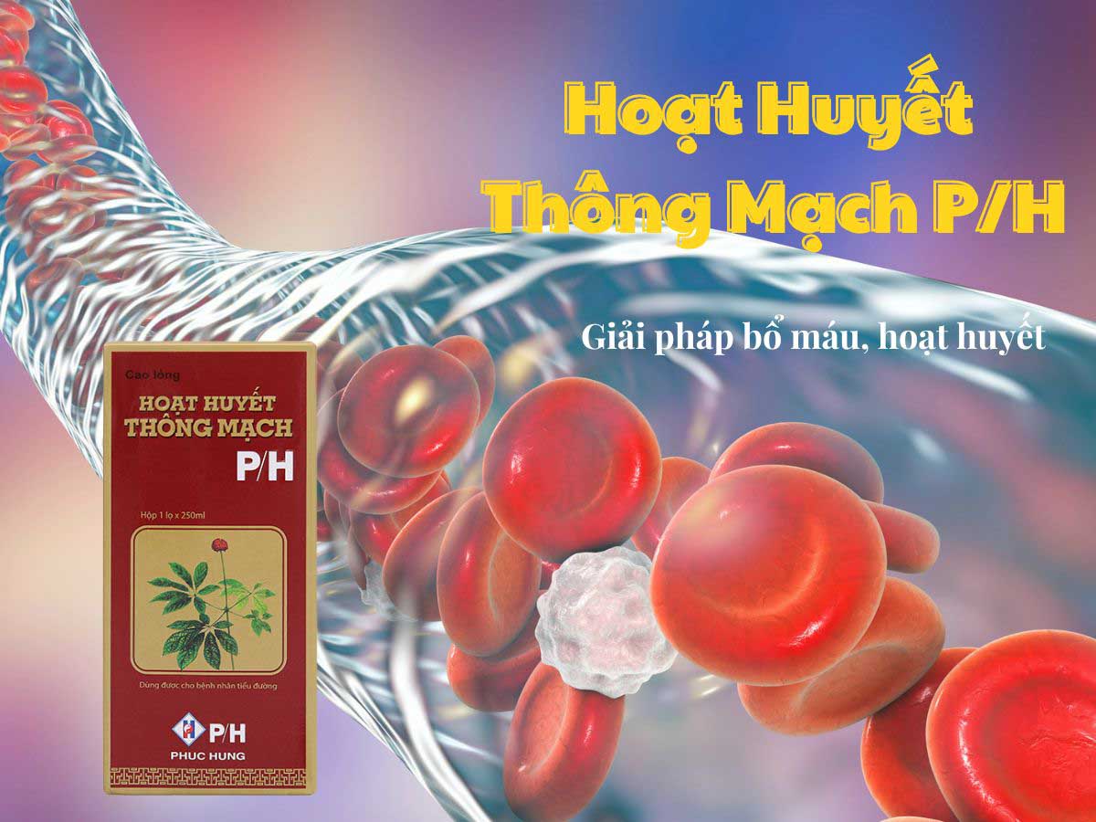 Hoạt huyết thông mạch P/H (Cao lỏng) 12 Thuốc Hoạt huyết thông mạch P/H (Cao lỏng) 250ml - Hỗ trợ tăng cường tuần hoàn não
