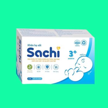 Khăn hạ sốt thảo dược Sachi 3M+ 6 Khăn hạ sốt thảo dược Sachi 3M+