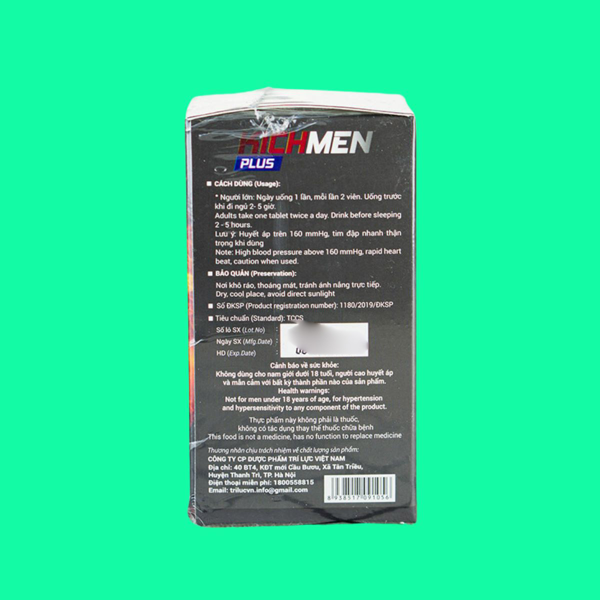 Kichmen Plus - 5 Kichmen Plus (Hộp 30 viên) - Tăng cường sinh lực phái mạnh