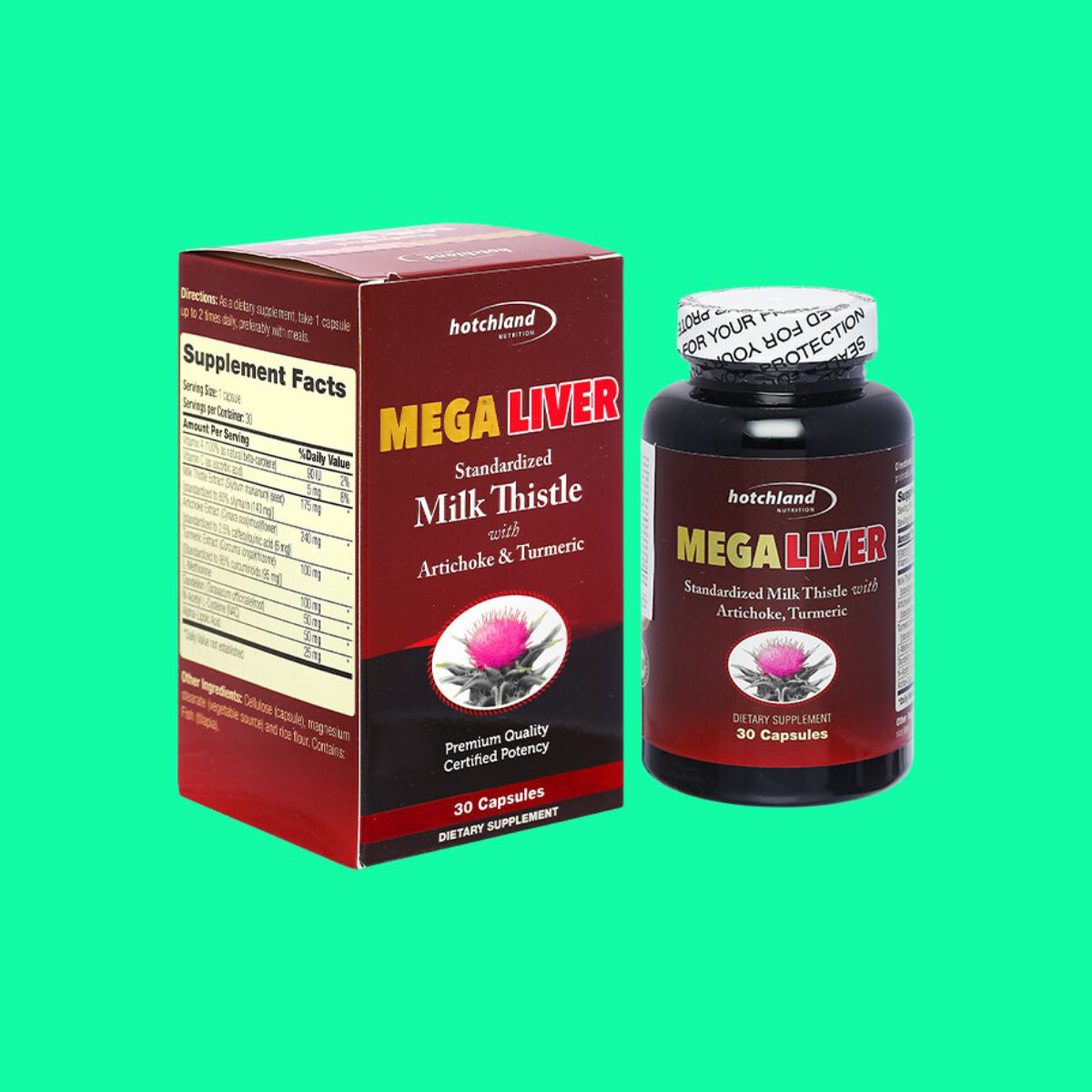 Mega Liver - 1 Hotchland Mega Liver (Hộp 30 viên) - Hỗ trợ tăng cường chức năng gan