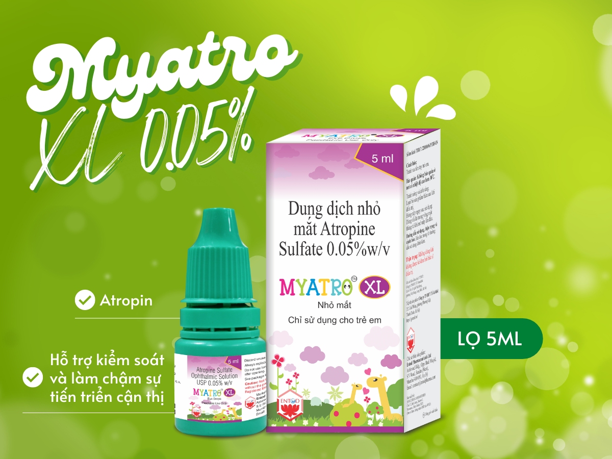 Myatro XL 0.05% hạn chế tăng độ cận