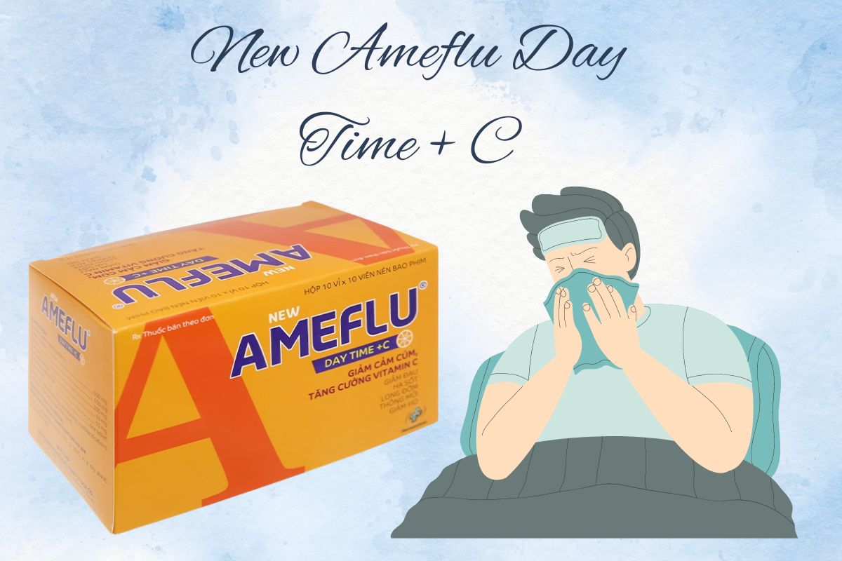 New Ameflu Day Time + C 14 New Ameflu Day Time + C điều trị cảm lạnh, cảm cúm