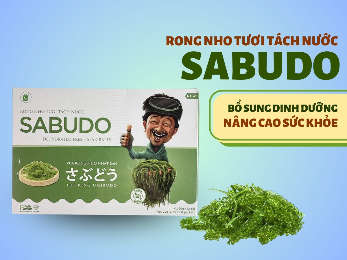 Rong nho tươi tách nước Sabudo bổ sung chất xơ, tăng cường đề kháng,...