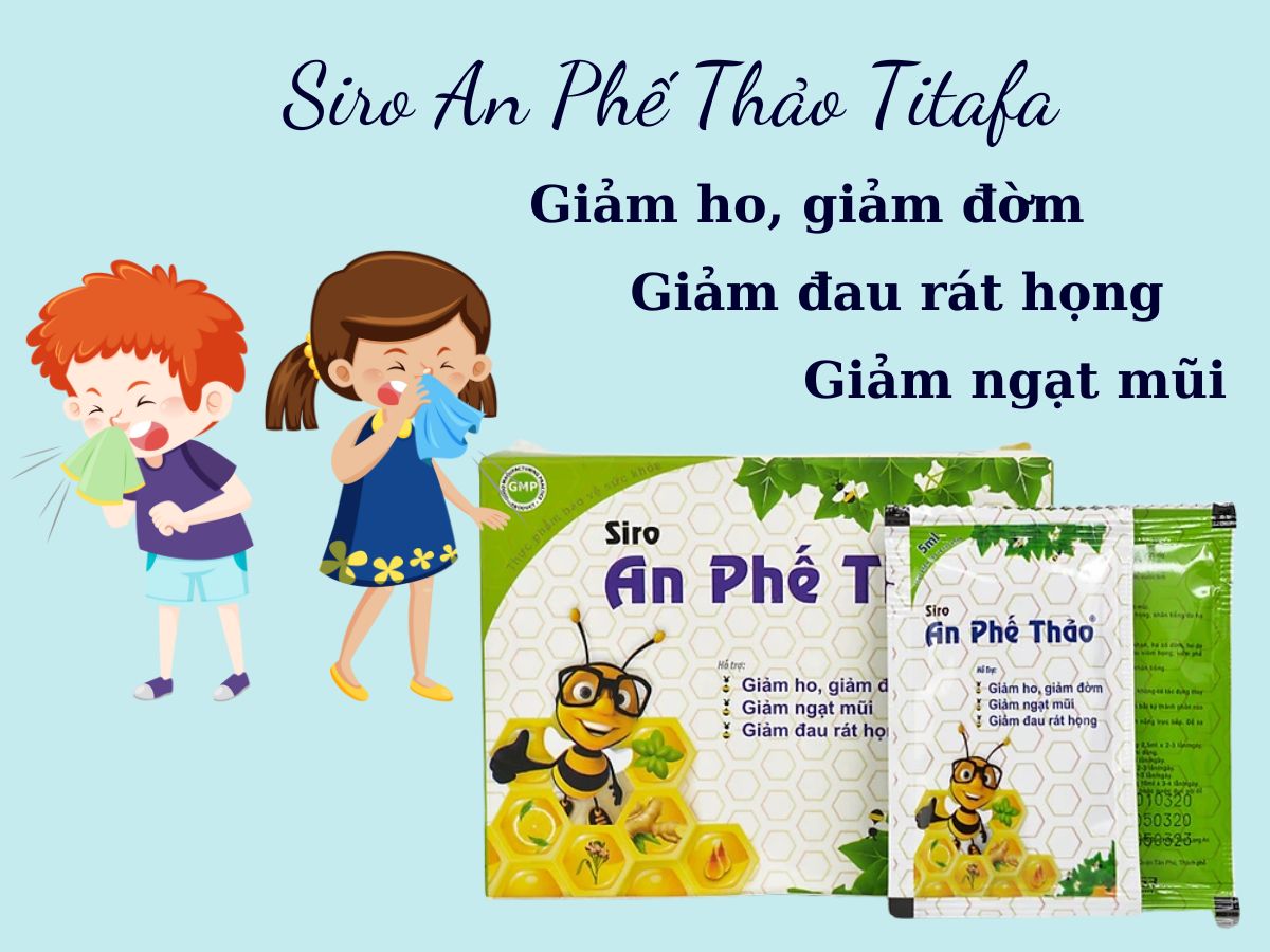 Siro An Phế Thảo Titafa giảm ho cho cả người lớn và trẻ em