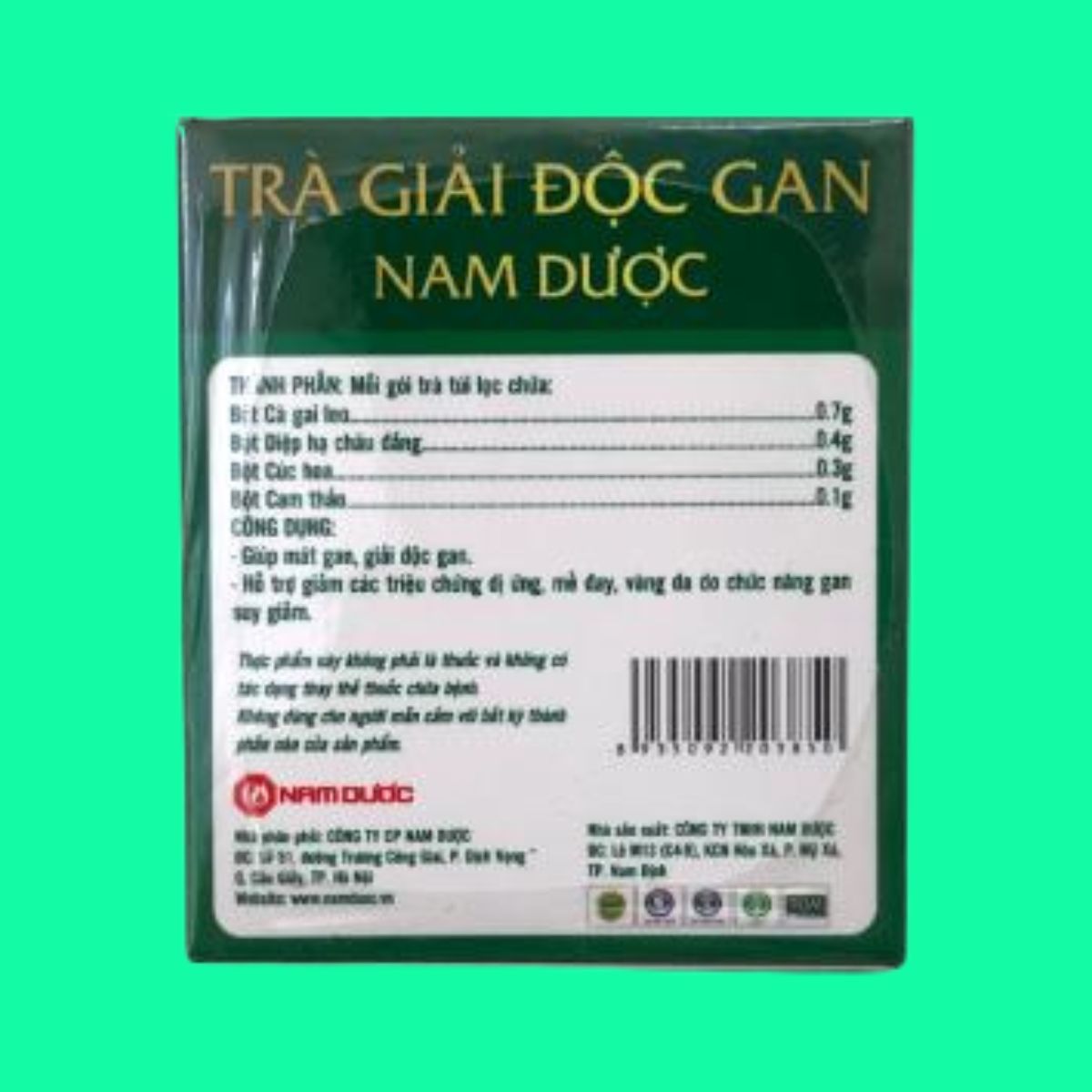 Trà Giải Độc Gan Nam Dược (10) Trà Giải Độc Gan Nam Dược