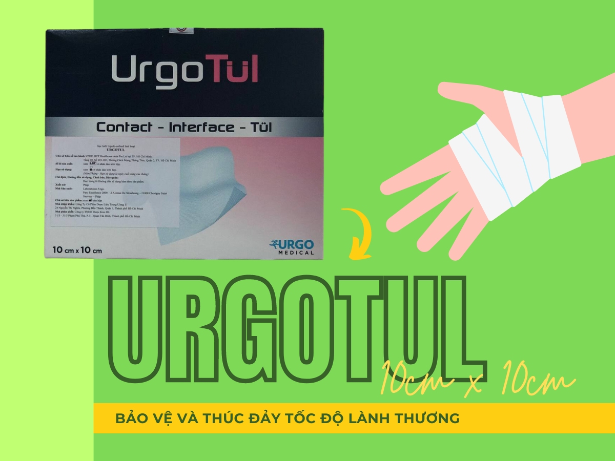 UrgoTul 10cm x 10cm giúp bảo vệ và tăng cường tốc độ lành thương
