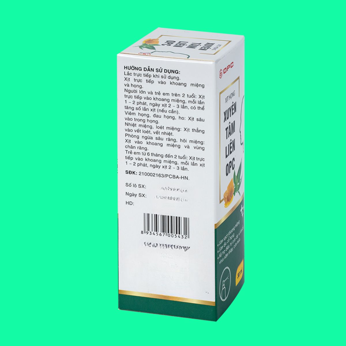 Xit hong Xuyen Tam Lien OPC (3) Xịt họng Xuyên Tâm Liên OPC