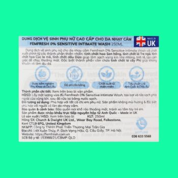 Dung dịch vệ sinh Femfresh 0% Sensitive Intimate Wash 5 Dung dịch vệ sinh Femfresh 0% Sensitive Intimate Wash