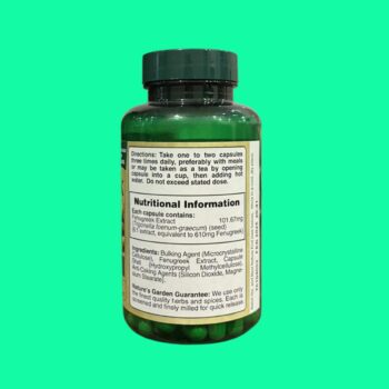 Fenugreek 610mg Nature’s Garden 3 Fenugreek 610mg Nature’s Garden