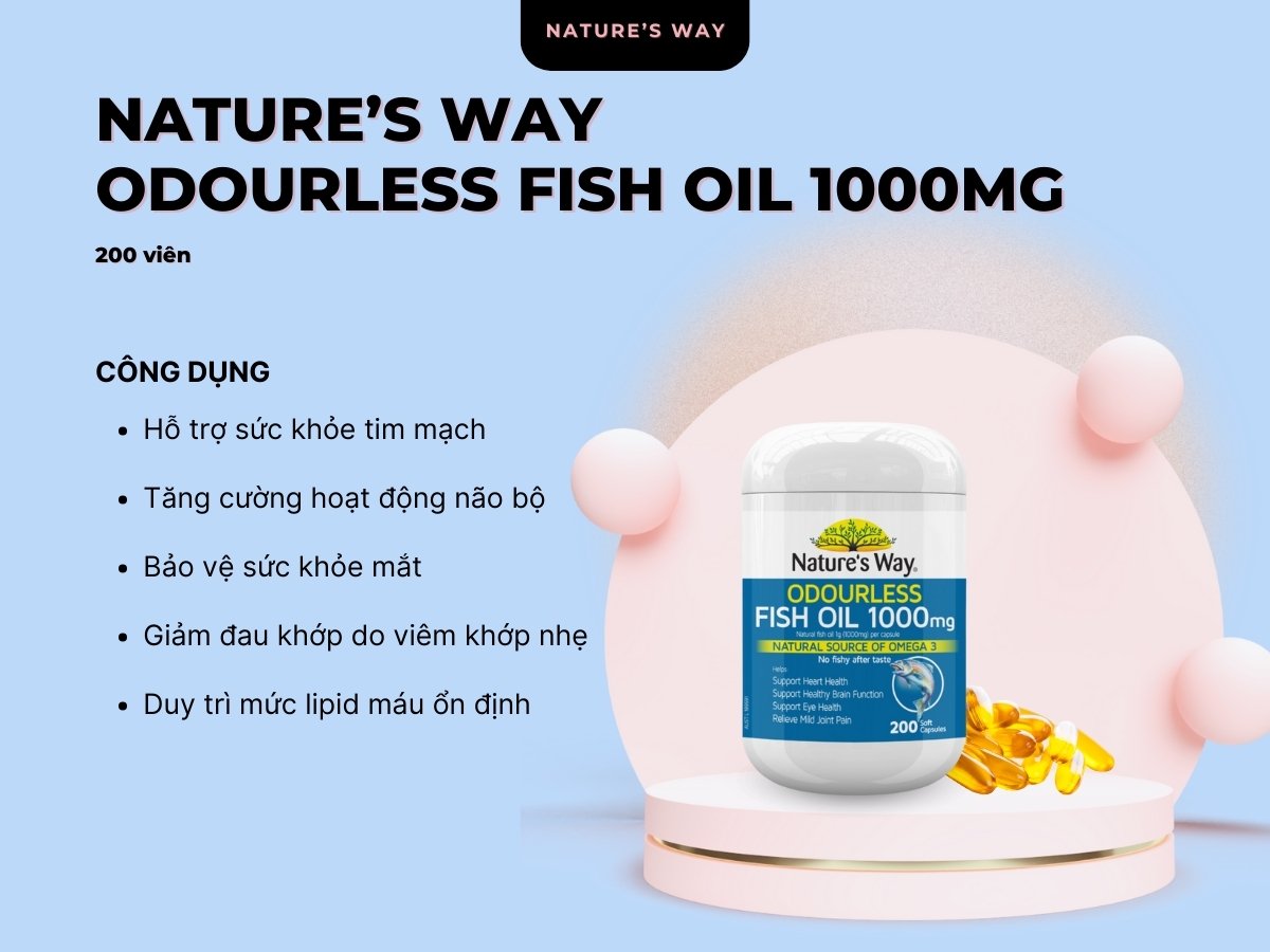 Nature’s Way Odourless Fish Oil 1000mg