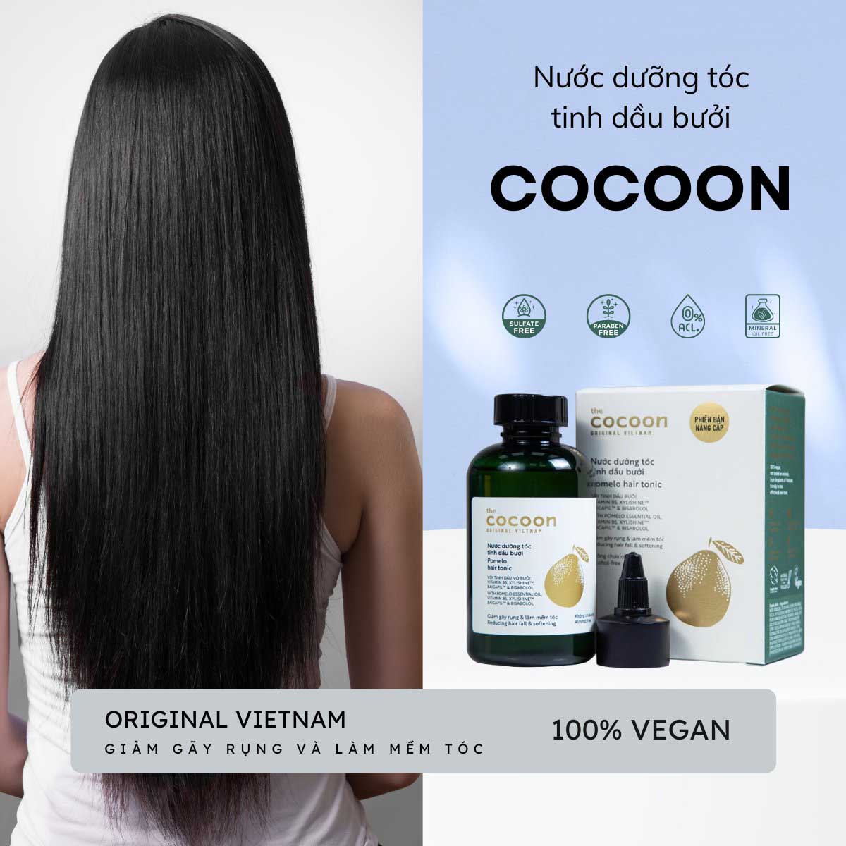 Nước dưỡng tóc tinh dầu bưởi Cocoon