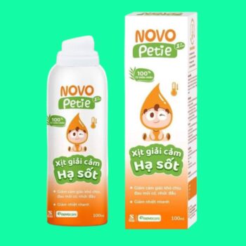 Novopetie xịt giải cảm hạ sốt 1 month+