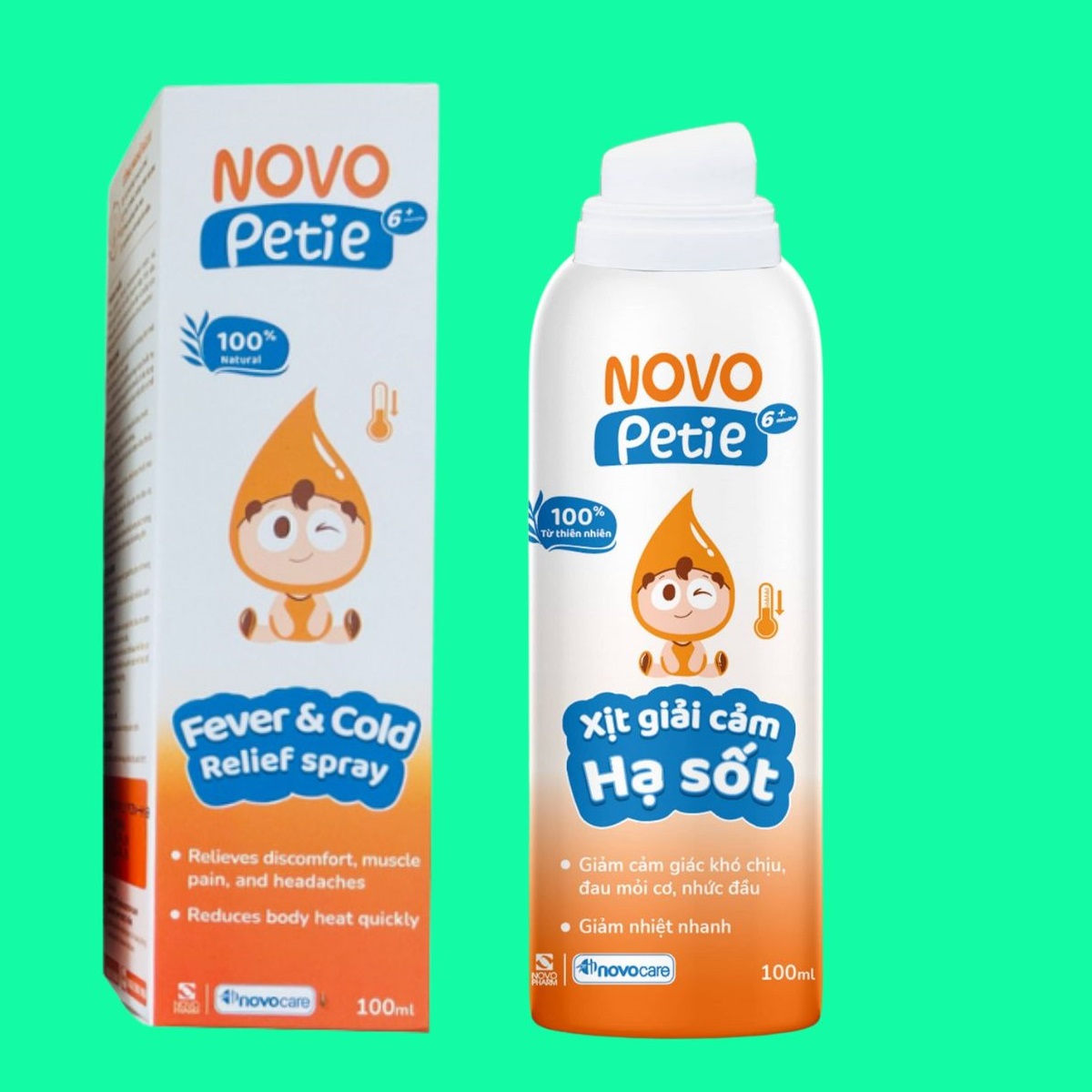Novopetie xịt giải cảm hạ sốt 6 month+ (1) Novopetie xịt giải cảm hạ sốt 6 month+