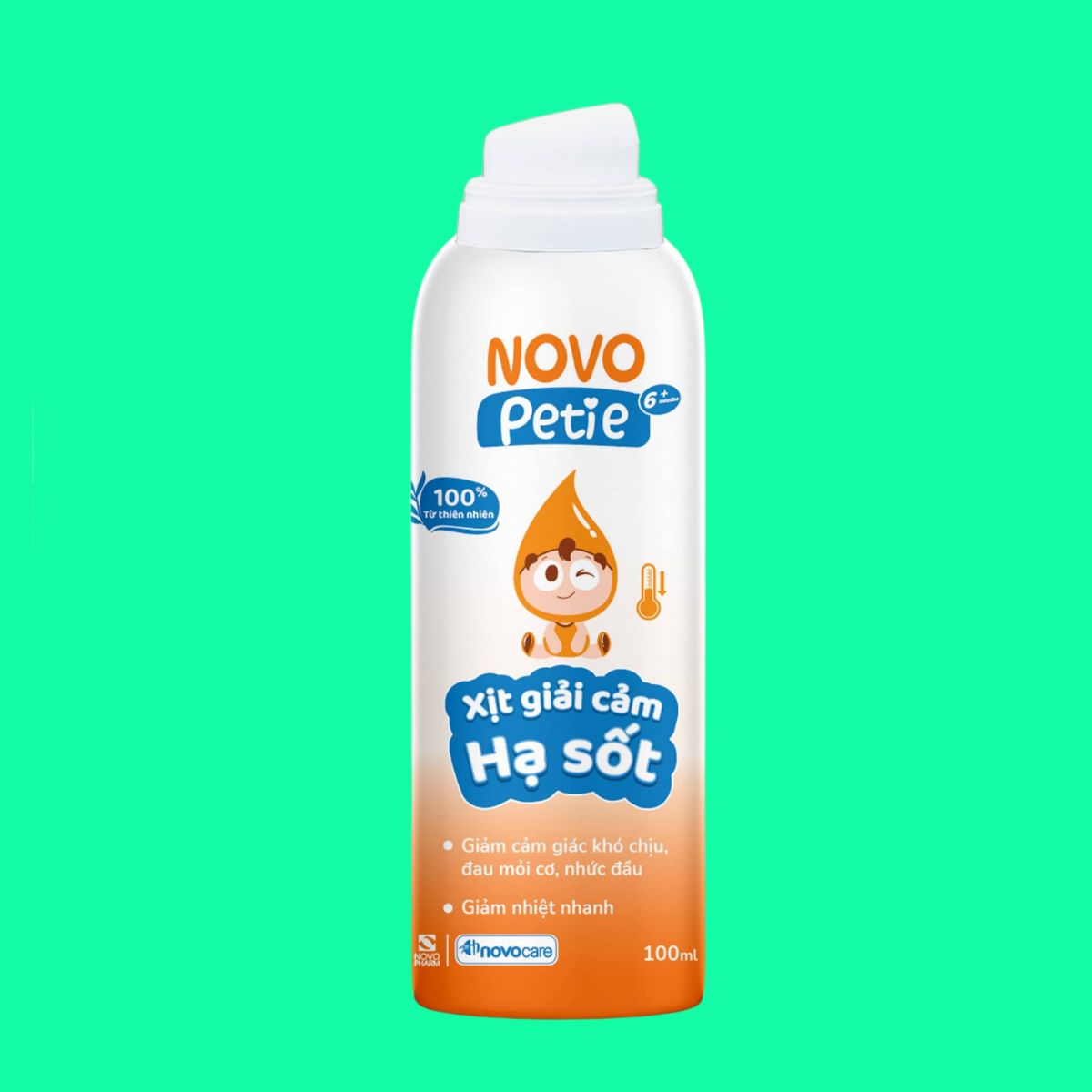 Novopetie xịt giải cảm hạ sốt 6 month+ (2) Novopetie xịt giải cảm hạ sốt 6 month+