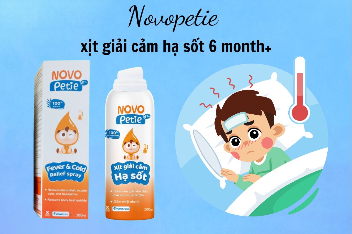 Novopetie xịt giải cảm hạ sốt 6 month+ 7 Novopetie xịt giải cảm hạ sốt 6 month+ có tác dụng gì?